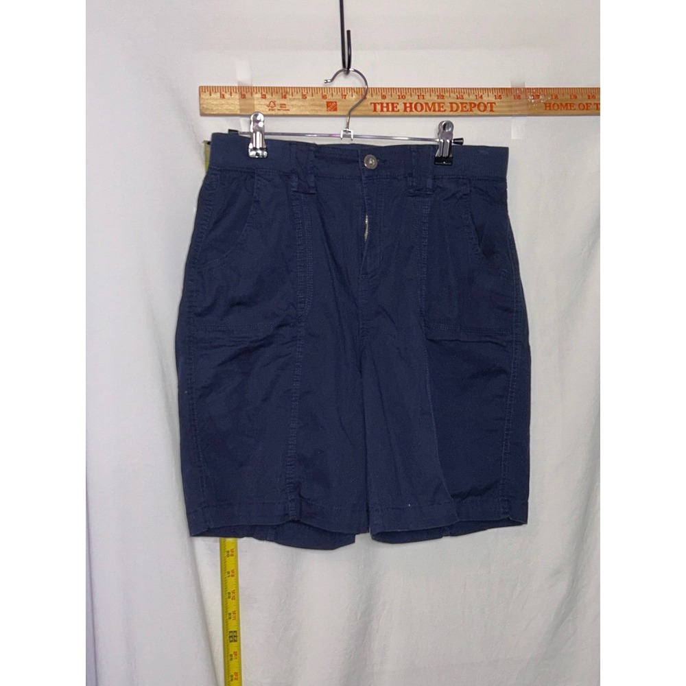 Hastings & Smith Womens 10P Navy Blue Twill‎ Shorts Elastic Waist Cotton Stretch